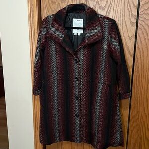 RVCA Vintage look wool blend swing coat